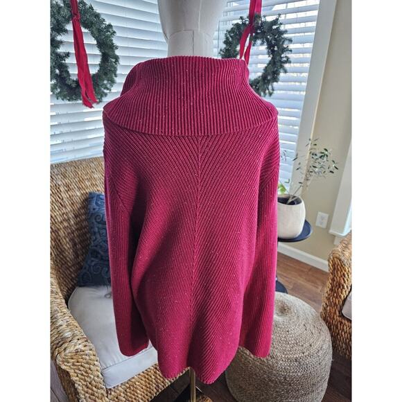 Talbots Cowl Neck Ribbed Knit Sweater Women's Size XL NWT - Picture 5 of 10